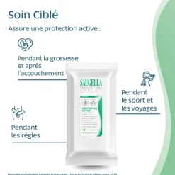 Saugella Lingettes intimes antiseptiques nettoyantes