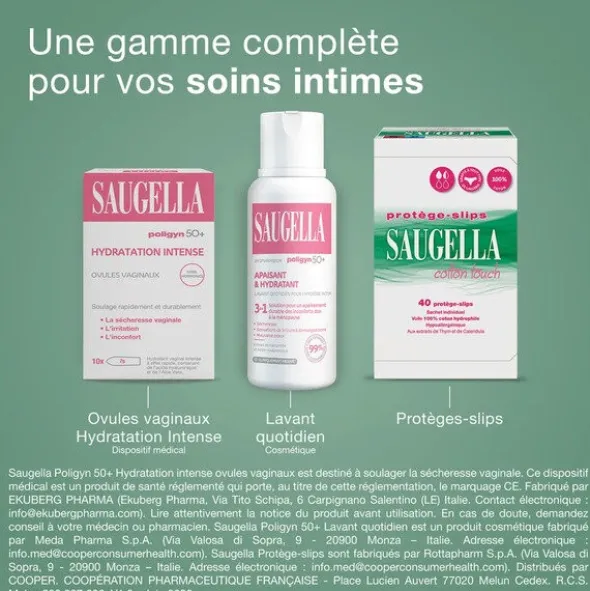 Saugella Poligyne 50+ Ovule vaginal hydratation intense