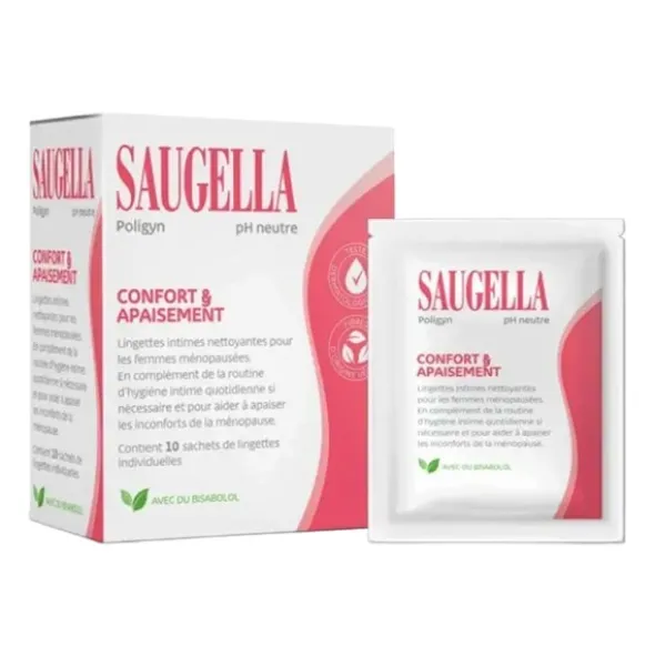 Saugella Poligyn lingettes intimes