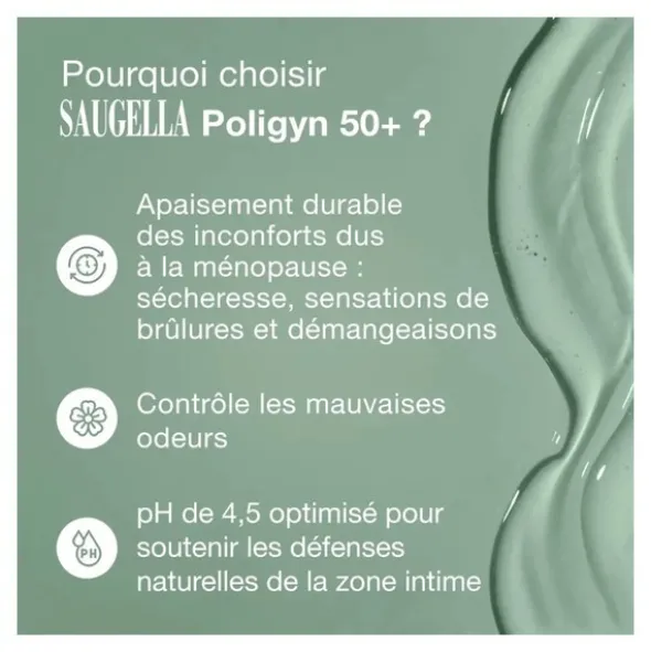 Saugella Poligyn 50+ Soin lavant intime Apaisant et Hydratant