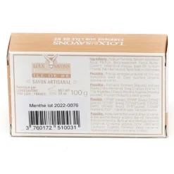 Savon artisanal feuilles de Menthe poivrée