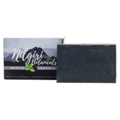Savon artisanal Nilgiri Menthe Charbon