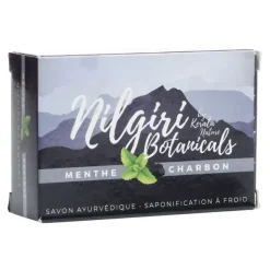 Savon artisanal Nilgiri Menthe Charbon