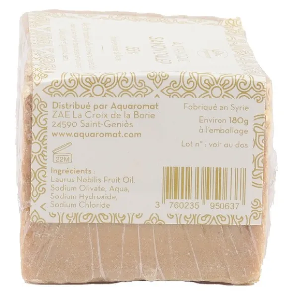 Savon d'Alep authentique 55 % laurier Aquaromat