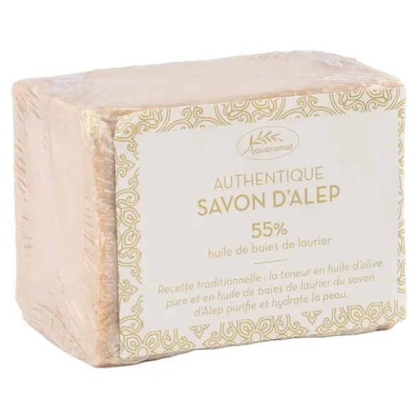 Savon d'Alep authentique 55 % laurier Aquaromat