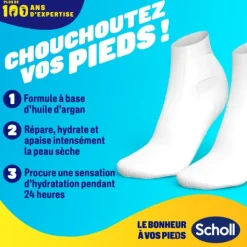 Scholl Masque pieds nutrition à l'huile d'argan