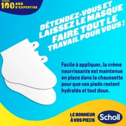 Scholl Masque pieds nutrition à l'huile d'argan