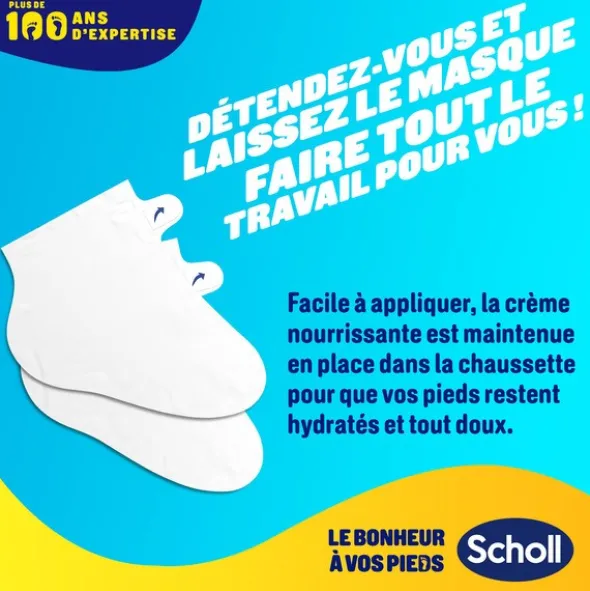 Scholl Masque pieds nutrition à l'huile d'argan