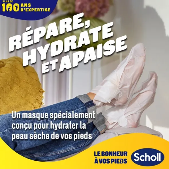 Scholl Masque pieds nutrition à l'huile d'argan