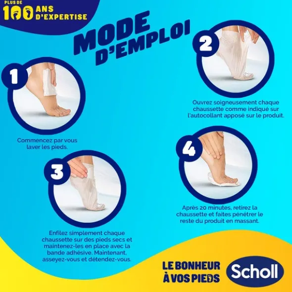 Scholl Masque pieds nutrition à l'huile d'argan