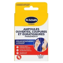 Scholl pansements ampoules ouvertes coupures égratignures