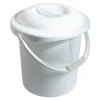 Seau hygiénique blanc avec couvercle