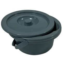 Seau hygiènique gris avec couvercle