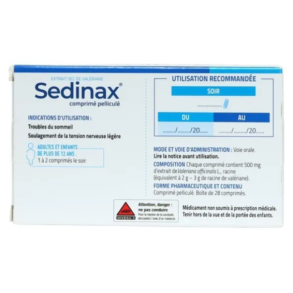 Sedinax troubles du sommeil comprimés