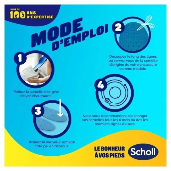Semelle Scholl Professionnel GelWave 1 paire