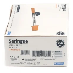 Seringue à insuline avec aiguille 29 G x 100