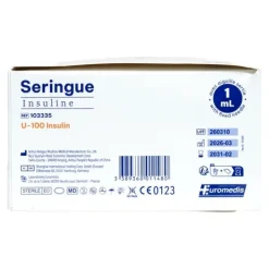 Seringue à insuline avec aiguille 29 G x 100