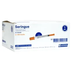Seringue à insuline avec aiguille 29 G x 100