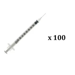 Seringue à insuline avec aiguille 29 G x 100