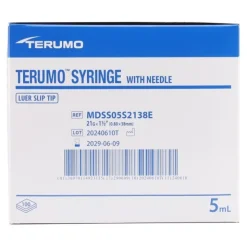 Seringue 3 pièces Terumo avec aiguille 21G par 100