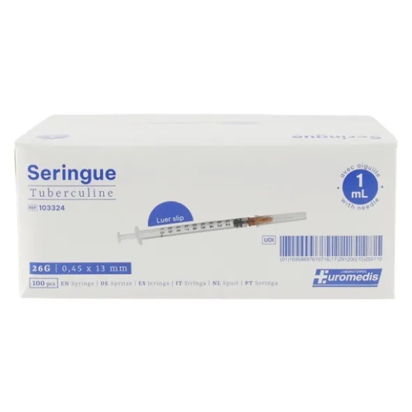 Seringue tuberculine 100 unités