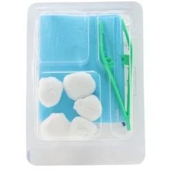 Set de pansement stérile 1 champ + 2 pinces + 5 tampons