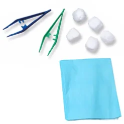 Set de pansement stérile 1 champ + 2 pinces + 5 tampons