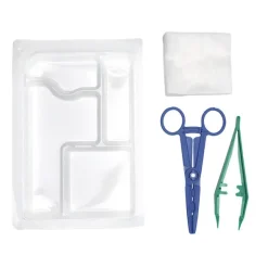 Set de pansement stérile 1 pince + 1 kocher + 5 compresses