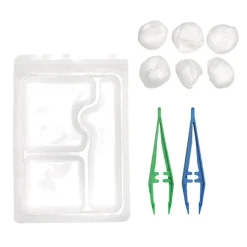 Set de pansement 6 tampons + 2 pinces