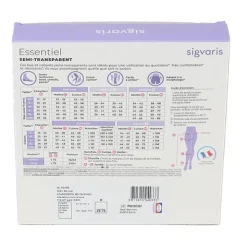 Sigvaris Essentiel Semi transparent Bas de Contention Femme Classe 2