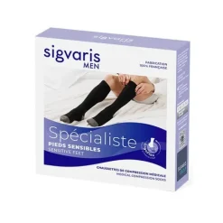 Sigvaris Spécialiste Pieds sensibles Chaussettes de Contention Homme Classe 2
