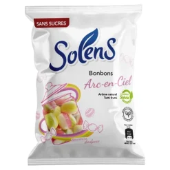 Solens Bonbons sans sucre Arc-en-ciel Goût Tutti frutti