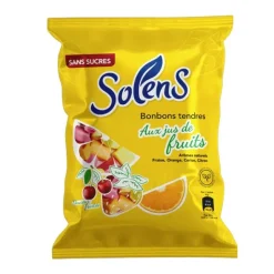 Solens Bonbons tendres aux jus de fruits sans sucres