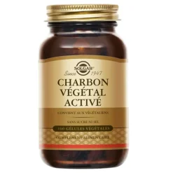 Solgar charbon végétal activé gélules