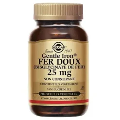 Solgar Gentle Iron Fer doux 25 mg gélules