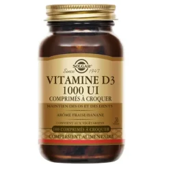 Solgar Vitamine D3 1000 UI comprimés à croquer