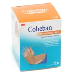 Solventum Coheban bande de contention cohésive 7 cm x 3 m