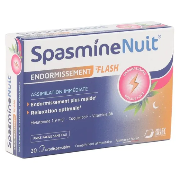 Spasmine Nuit Endormissement Flash comprimés