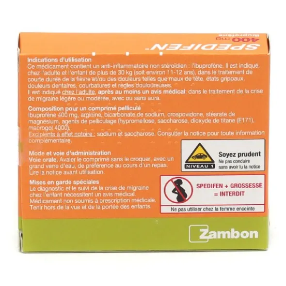 Spedifen 400 mg comprimé