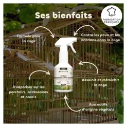 Spray assainissant cage oiseaux Biovetol