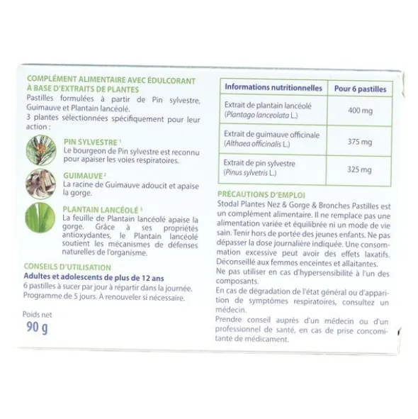 Stodal Plantes Nez gorge bronches pastilles fruits rouges