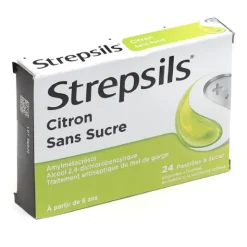 Strepsils citron sans sucre pastilles