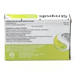 Strepsils citron sans sucre pastilles