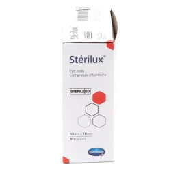 Stérilux compresse ophtalmique 56 mm x 70 mm