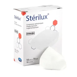 Stérilux compresse ophtalmique 56 mm x 70 mm