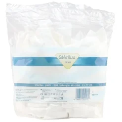 Stérilux rectangles de coton Pads