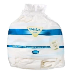 Stérilux rectangles de coton Pads