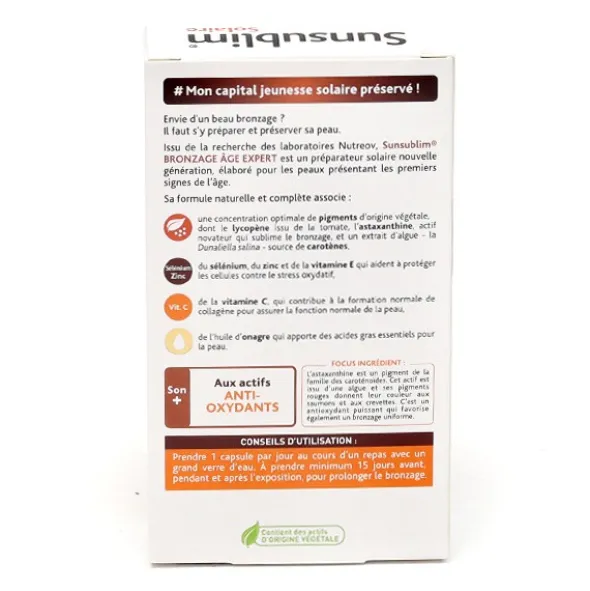 Sunsublim Solaire Bronzage Age expert gélules