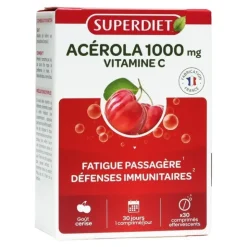 Super Diet Acérola 1000 mg Vitamine C comprimés effervescents