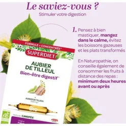 Super Diet aubier de tilleul digestion bio ampoules